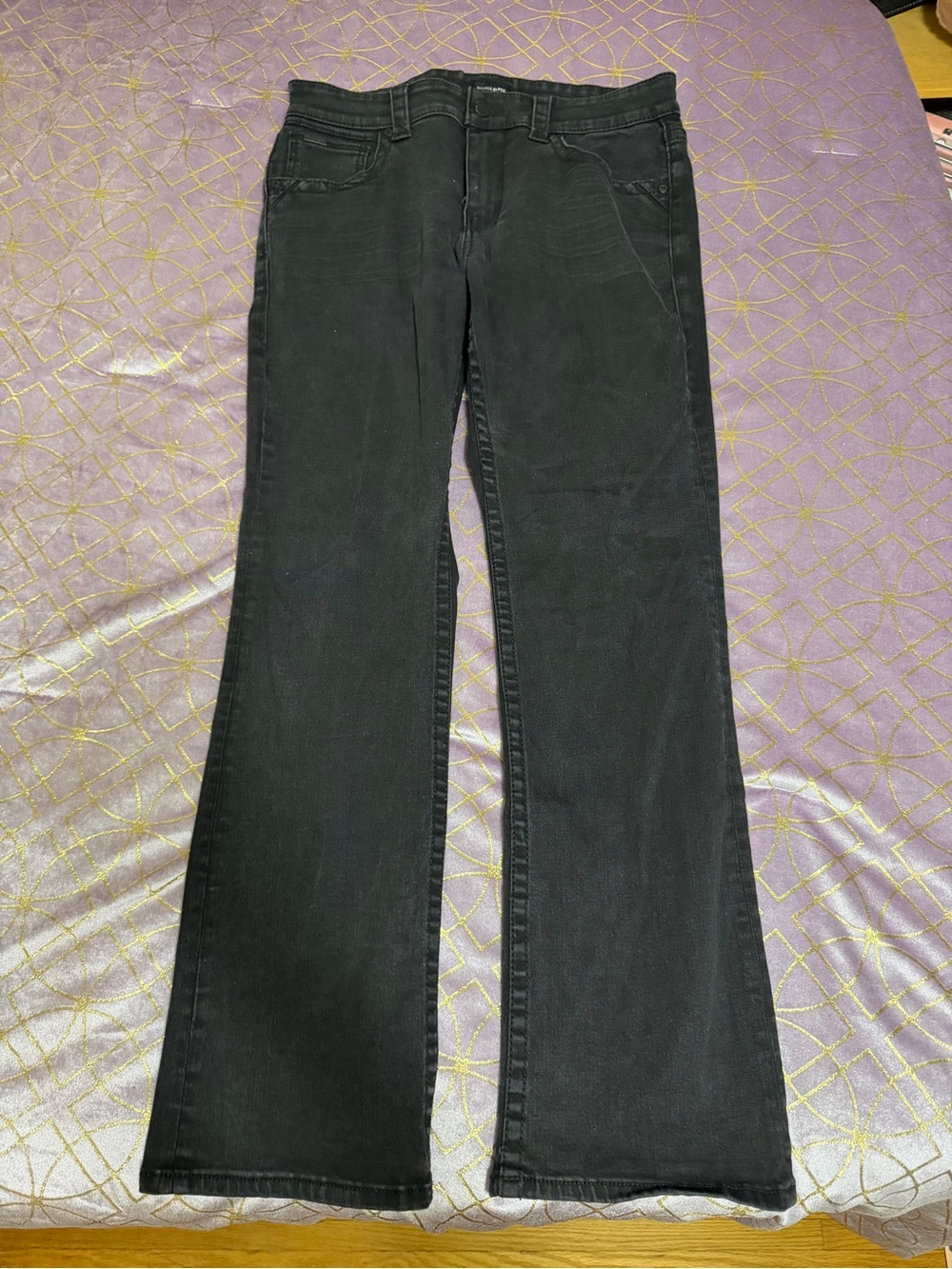 💥 MENS Black Bootcut Jeans - Buckle Black